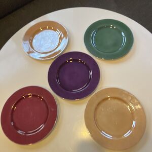 Set Of 5 Pottery Barn Luster Dessert Plates Made in Japan